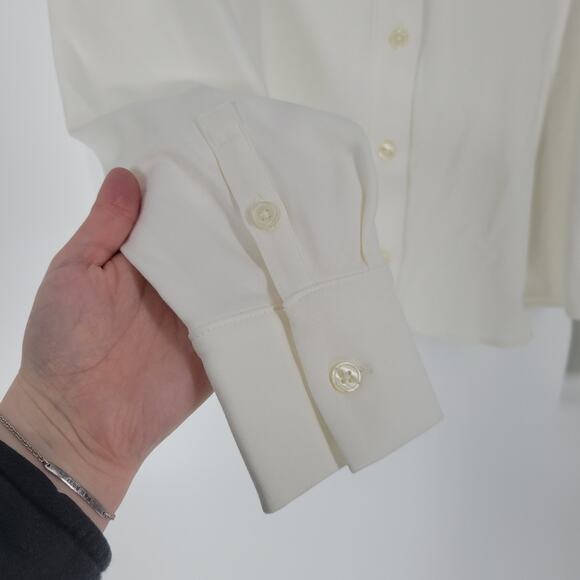 Club Monaco Cream Perfect Slim Knit Shirt L - Picture 5 of 11